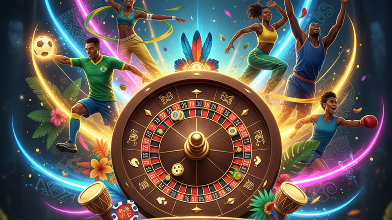 Roleta da Sorte com grafismos indígenas e brilho místico.